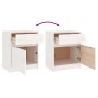 Nachttische 2 Stück aus massivem weißem Kiefernholz 40x31x50 cm von vidaXL, Nachttische - Ref: Foro24-808126, Preis: 79,09 €,...