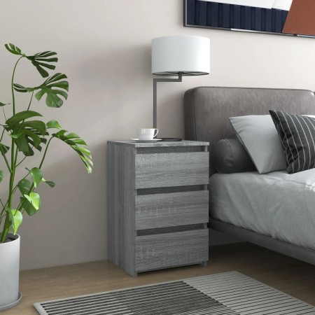 Mesitas de noche 2 uds contrachapado gris Sonoma 40x35x62,5 cm de vidaXL, Mesitas de noche - Ref: Foro24-815174, Precio: 105,...