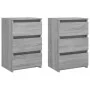 Bedside tables 2 pcs Sonoma gray plywood 40x35x62.5 cm by vidaXL, Nightstands - Ref: Foro24-815174, Price: 97,67 €, Discount: %
