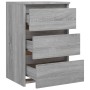 Mesitas de noche 2 uds contrachapado gris Sonoma 40x35x62,5 cm de vidaXL, Mesitas de noche - Ref: Foro24-815174, Precio: 105,...