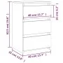 Bedside tables 2 pcs Sonoma gray plywood 40x35x62.5 cm by vidaXL, Nightstands - Ref: Foro24-815174, Price: 97,67 €, Discount: %