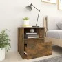 Mesitas noche 2 uds madera ingeniería roble ahumado 40x40x50 cm de vidaXL, Mesitas de noche - Ref: Foro24-815817, Precio: 68,...
