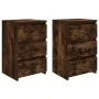 Nachttisch 2 Stk. geräuchertes Eichensperrholz 40x35x62,5cm von vidaXL, Nachttische - Ref: Foro24-815172, Preis: 94,90 €, Rab...