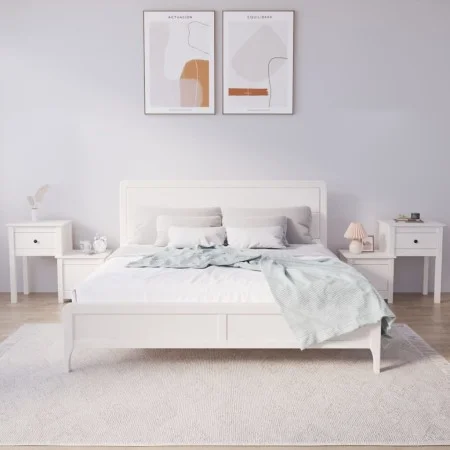 Nachttische 2 Stück aus weißem Kiefernholz 79,5 x 38 x 65,5 cm von vidaXL, Nachttische - Ref: Foro24-814542, Preis: 119,34 €,...