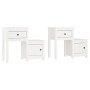 Mesitas de noche 2 uds madera de pino blanco 79,5x38x65,5 cm de vidaXL, Mesitas de noche - Ref: Foro24-814542, Precio: 120,42...