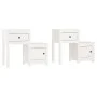 Nachttische 2 Stück aus weißem Kiefernholz 79,5 x 38 x 65,5 cm von vidaXL, Nachttische - Ref: Foro24-814542, Preis: 119,34 €,...