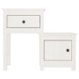 Nachttische 2 Stück aus weißem Kiefernholz 79,5 x 38 x 65,5 cm von vidaXL, Nachttische - Ref: Foro24-814542, Preis: 120,47 €,...