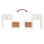 Nachttische 2 Stück aus weißem Kiefernholz 79,5 x 38 x 65,5 cm von vidaXL, Nachttische - Ref: Foro24-814542, Preis: 120,47 €,...