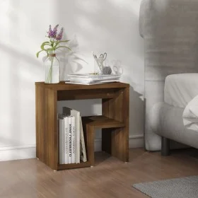 Brown oak plywood bedside table 40x30x40 cm by vidaXL, Nightstands - Ref: Foro24-815181, Price: 27,33 €, Discount: %