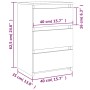 Nachttisch aus geräuchertem Eichensperrholz, 40 x 35 x 62,5 cm von vidaXL, Nachttische - Ref: Foro24-815171, Preis: 51,43 €, ...