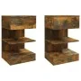 Nightstands 2 pcs smoked oak plywood 40x35x65 cm by vidaXL, Nightstands - Ref: Foro24-816042, Price: 72,30 €, Discount: %