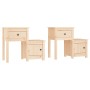 Nachttische 2 Stück aus massivem Kiefernholz 79,5 x 38 x 65,5 cm von vidaXL, Nachttische - Ref: Foro24-814540, Preis: 100,72 ...