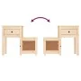 Bedside tables 2 pcs solid pine wood 79.5x38x65.5 cm by vidaXL, Nightstands - Ref: Foro24-814540, Price: 99,79 €, Discount: %