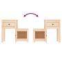 Nachttische 2 Stück aus massivem Kiefernholz 79,5 x 38 x 65,5 cm von vidaXL, Nachttische - Ref: Foro24-814540, Preis: 100,72 ...