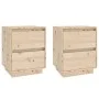 Bedside tables 2 pcs solid pine wood 40x35x50 cm by vidaXL, Nightstands - Ref: Foro24-813316, Price: 94,25 €, Discount: %