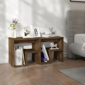 Bedside tables 2 pcs brown oak plywood 40x30x40 cm by vidaXL, Nightstands - Ref: Foro24-815182, Price: 41,32 €, Discount: %
