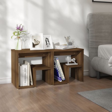 Bedside tables 2 pcs brown oak plywood 40x30x40 cm by vidaXL, Nightstands - Ref: Foro24-815182, Price: 41,26 €, Discount: %