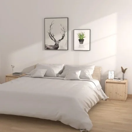 Bedside tables 2 units solid pine wood 40x30x40 cm by vidaXL, Nightstands - Ref: Foro24-813306, Price: 68,43 €, Discount: %