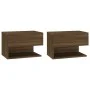 Wall bedside table 2 pcs oak brown by vidaXL, Nightstands - Ref: Foro24-816951, Price: 70,77 €, Discount: %