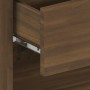 Mesita de noche de pared 2 uds marrón oble de vidaXL, Mesitas de noche - Ref: Foro24-816951, Precio: 73,31 €, Descuento: %