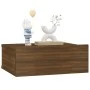 Floating bedside table 2 pcs brown oak wood 40x30x15cm by vidaXL, Nightstands - Ref: Foro24-815287, Price: 54,52 €, Discount: %