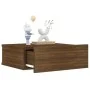Mesita de noche flotante 2 uds madera roble marrón 40x30x15cm de vidaXL, Mesitas de noche - Ref: Foro24-815287, Precio: 54,50...