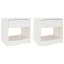Bedside tables 2 pcs solid white pine wood 40x31x40 cm by vidaXL, Nightstands - Ref: Foro24-808066, Price: 77,91 €, Discount: %