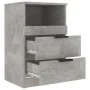 Mesita de noche madera contrachapada gris hormigón de vidaXL, Mesitas de noche - Ref: Foro24-811240, Precio: 55,12 €, Descuen...
