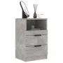 Mesita de noche madera contrachapada gris hormigón de vidaXL, Mesitas de noche - Ref: Foro24-811240, Precio: 55,12 €, Descuen...