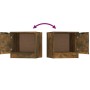 Mesitas de noche 2 unidades color roble ahumado 40x39x40 cm de vidaXL, Mesitas de noche - Ref: Foro24-817028, Precio: 41,50 €...