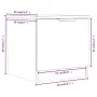 Mesitas de noche 2 unidades color roble ahumado 40x39x40 cm de vidaXL, Mesitas de noche - Ref: Foro24-817028, Precio: 41,21 €...