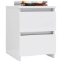 Nachttisch aus glänzend weißer Spanplatte 30x30x40 cm von vidaXL, Nachttische - Ref: Foro24-800525, Preis: 46,40 €, Rabatt: %
