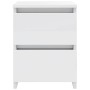 Nachttisch aus glänzend weißer Spanplatte 30x30x40 cm von vidaXL, Nachttische - Ref: Foro24-800525, Preis: 46,40 €, Rabatt: %