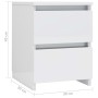 Nachttisch aus glänzend weißer Spanplatte 30x30x40 cm von vidaXL, Nachttische - Ref: Foro24-800525, Preis: 46,40 €, Rabatt: %