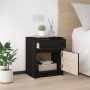 Mesitas de noche 2 uds madera maciza pino negro 40x31x50 cm de vidaXL, Mesitas de noche - Ref: Foro24-808132, Precio: 73,89 €...