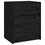 Mesitas de noche 2 uds madera maciza pino negro 40x31x50 cm de vidaXL, Mesitas de noche - Ref: Foro24-808132, Precio: 73,89 €...