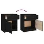 Nightstands 2 pcs solid black pine wood 40x31x50 cm by vidaXL, Nightstands - Ref: Foro24-808132, Price: 73,18 €, Discount: %