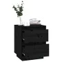 Bedside tables 2 pcs solid black pine wood 40x35x50 cm by vidaXL, Nightstands - Ref: Foro24-813324, Price: 104,29 €, Discount: %