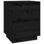 Bedside tables 2 pcs solid black pine wood 40x35x50 cm by vidaXL, Nightstands - Ref: Foro24-813324, Price: 88,73 €, Discount: %