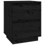 Bedside tables 2 pcs solid black pine wood 40x35x50 cm by vidaXL, Nightstands - Ref: Foro24-813324, Price: 104,29 €, Discount: %