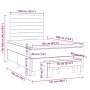 Cama box spring con colchón tela negro 120x190 cm