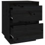Bedside tables 2 pcs solid black pine wood 40x35x50 cm by vidaXL, Nightstands - Ref: Foro24-813324, Price: 88,73 €, Discount: %