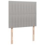 Cama box spring con colchón tela gris claro 120x190 cm