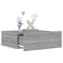 Mesita de noche flotante 2 uds madera gris Sonoma 40x30x15 cm de vidaXL, Mesitas de noche - Ref: Foro24-815285, Precio: 46,90...