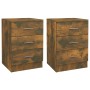 Nachttische 2 Stück geräuchertes Eichensperrholz 38x35x56 cm von vidaXL, Nachttische - Ref: Foro24-815322, Preis: 65,88 €, Ra...