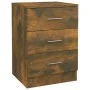 Mesitas de noche 2 uds contrachapado roble ahumado 38x35x56 cm de vidaXL, Mesitas de noche - Ref: Foro24-815322, Precio: 65,0...