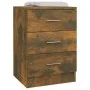 Mesitas de noche 2 uds contrachapado roble ahumado 38x35x56 cm de vidaXL, Mesitas de noche - Ref: Foro24-815322, Precio: 65,0...