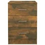 Mesitas de noche 2 uds contrachapado roble ahumado 38x35x56 cm de vidaXL, Mesitas de noche - Ref: Foro24-815322, Precio: 65,0...