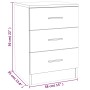 Nachttische 2 Stück geräuchertes Eichensperrholz 38x35x56 cm von vidaXL, Nachttische - Ref: Foro24-815322, Preis: 65,88 €, Ra...