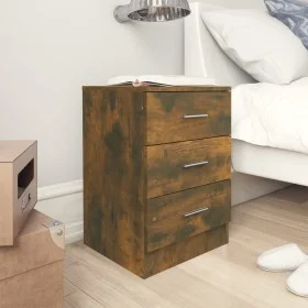 Nachttisch aus geräuchertem Eichensperrholz, 38 x 35 x 56 cm von vidaXL, Nachttische - Ref: Foro24-815321, Preis: 46,28 €, Ra...